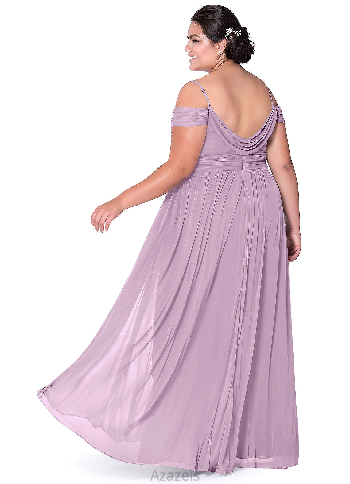 Lizeth Natural Waist V-Neck Sleeveless A-Line/Princess Floor Length Bridesmaid Dresses