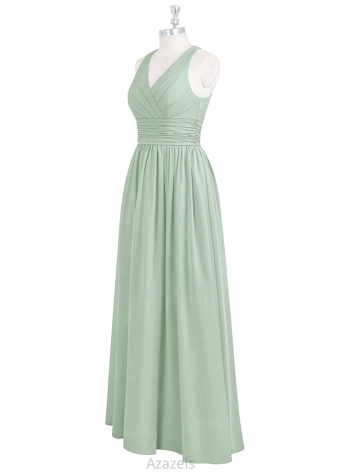 Livia Sleeveless Natural Waist A-Line/Princess Floor Length One Shoulder Bridesmaid Dresses