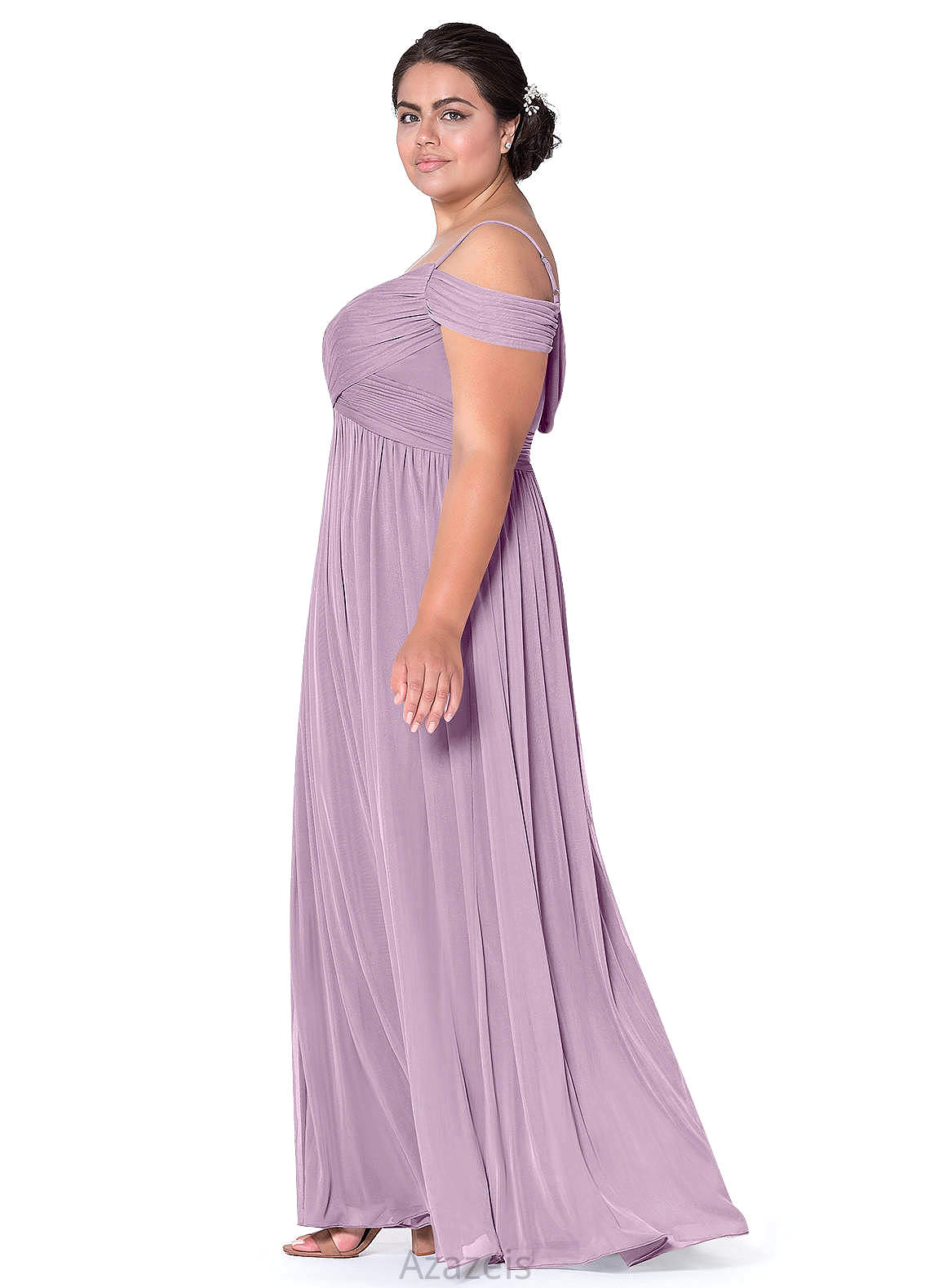 Lizeth Natural Waist V-Neck Sleeveless A-Line/Princess Floor Length Bridesmaid Dresses