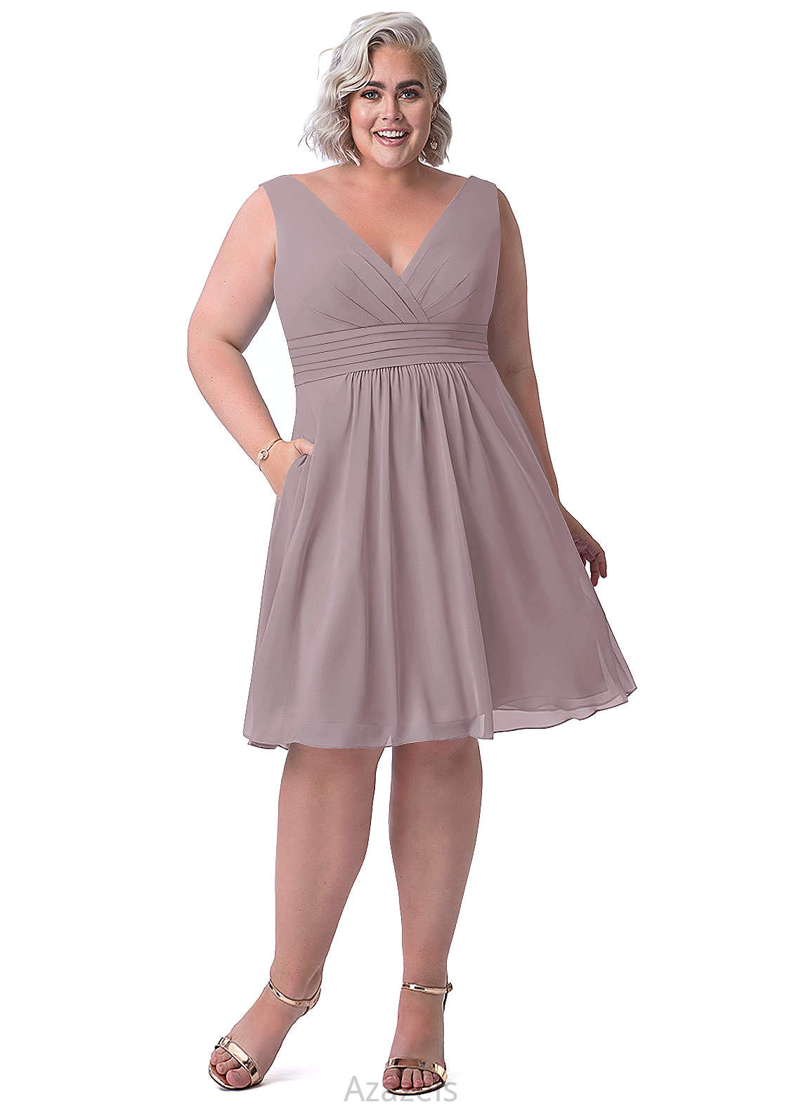 Kira A-Line/Princess Natural Waist Floor Length Halter Sleeveless Bridesmaid Dresses