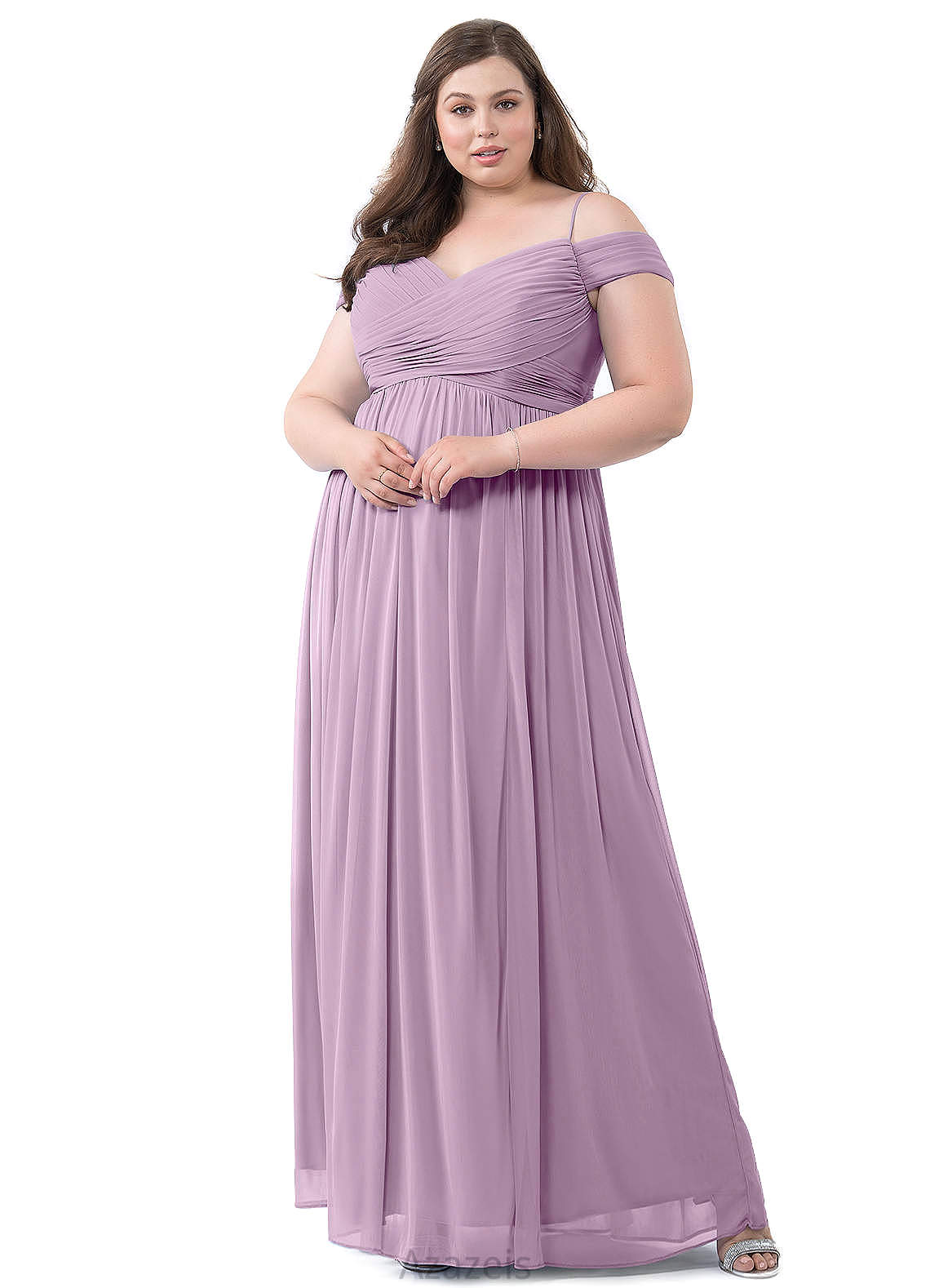 Lizeth Natural Waist V-Neck Sleeveless A-Line/Princess Floor Length Bridesmaid Dresses