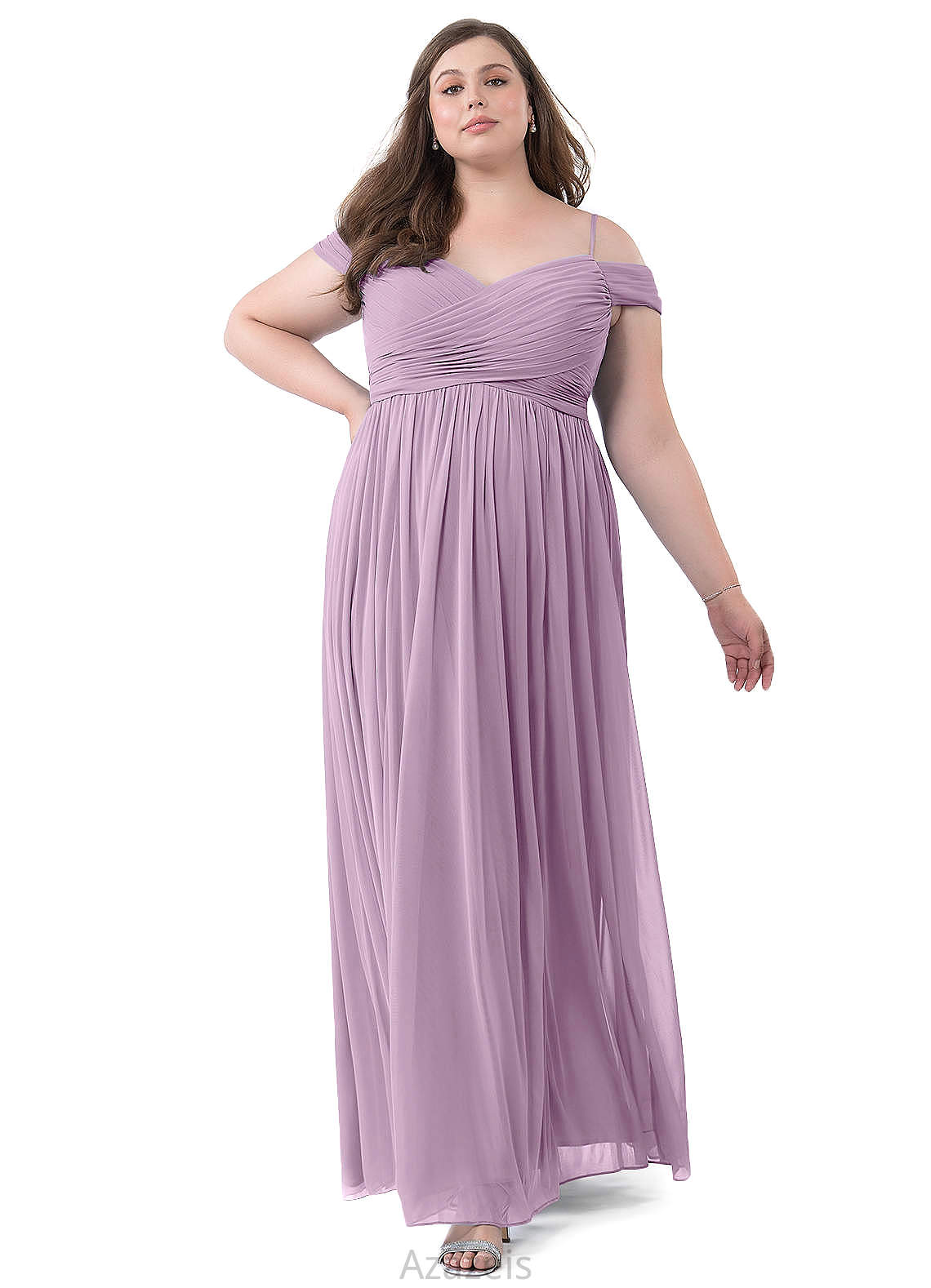 Lizeth Natural Waist V-Neck Sleeveless A-Line/Princess Floor Length Bridesmaid Dresses