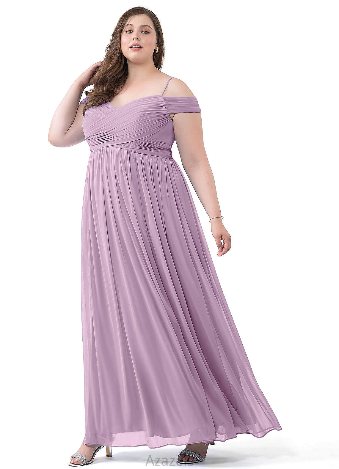 Lizeth Natural Waist V-Neck Sleeveless A-Line/Princess Floor Length Bridesmaid Dresses