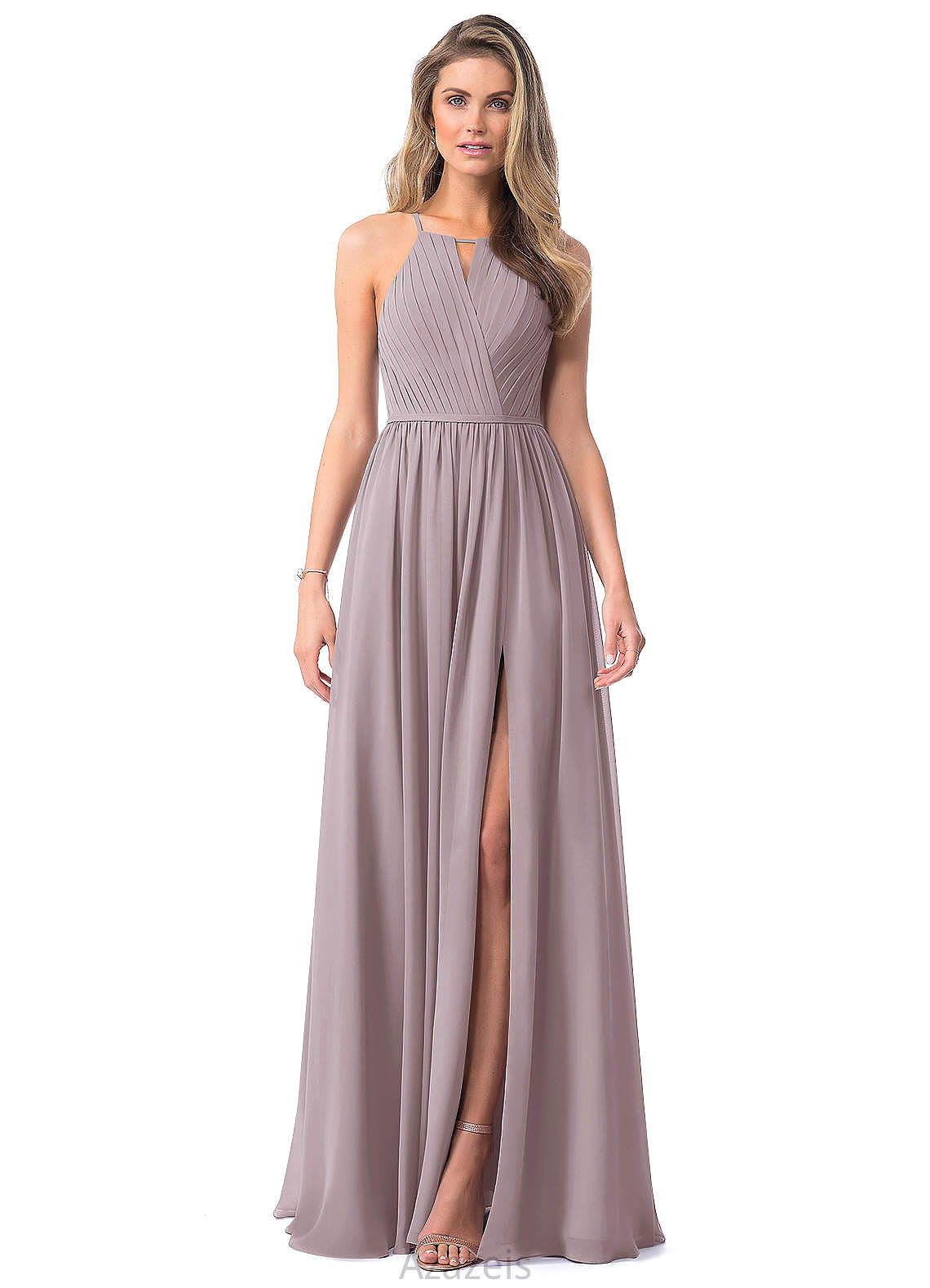 Sophie Sleeveless Scoop A-Line/Princess Floor Length Natural Waist Bridesmaid Dresses