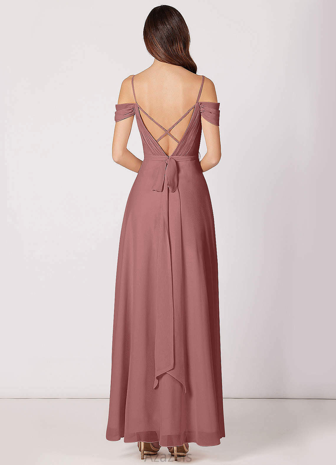 Siena Floor Length Sleeveless Natural Waist Spaghetti Staps A-Line/Princess Bridesmaid Dresses