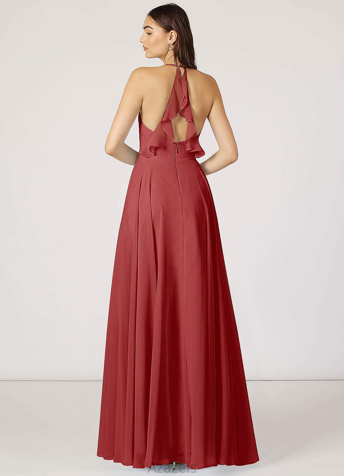 Monserrat A-Line/Princess Spaghetti Staps Empire Waist Sleeveless Floor Length Bridesmaid Dresses