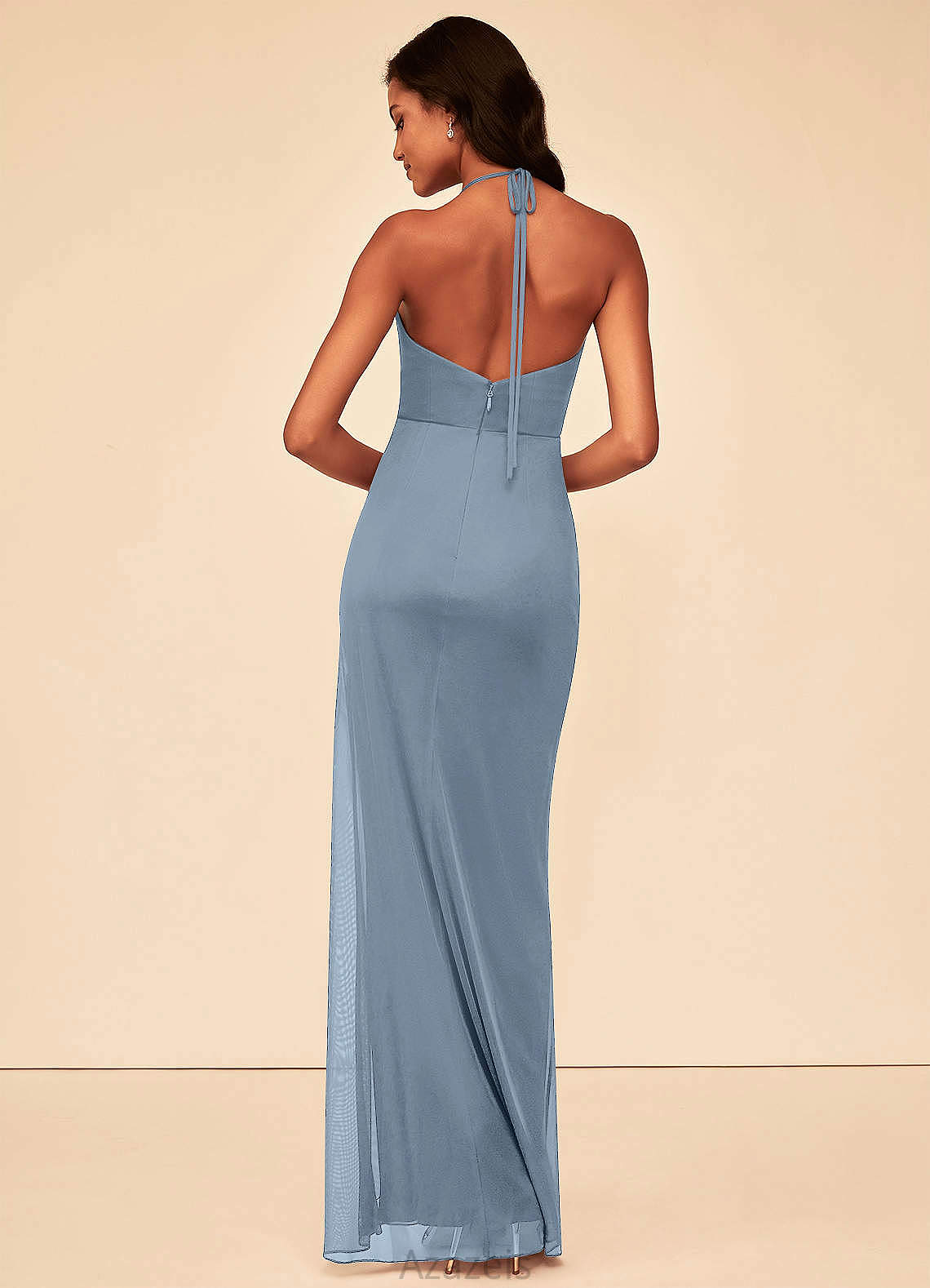 Ashleigh A-Line/Princess Sleeveless Scoop Floor Length Natural Waist Bridesmaid Dresses