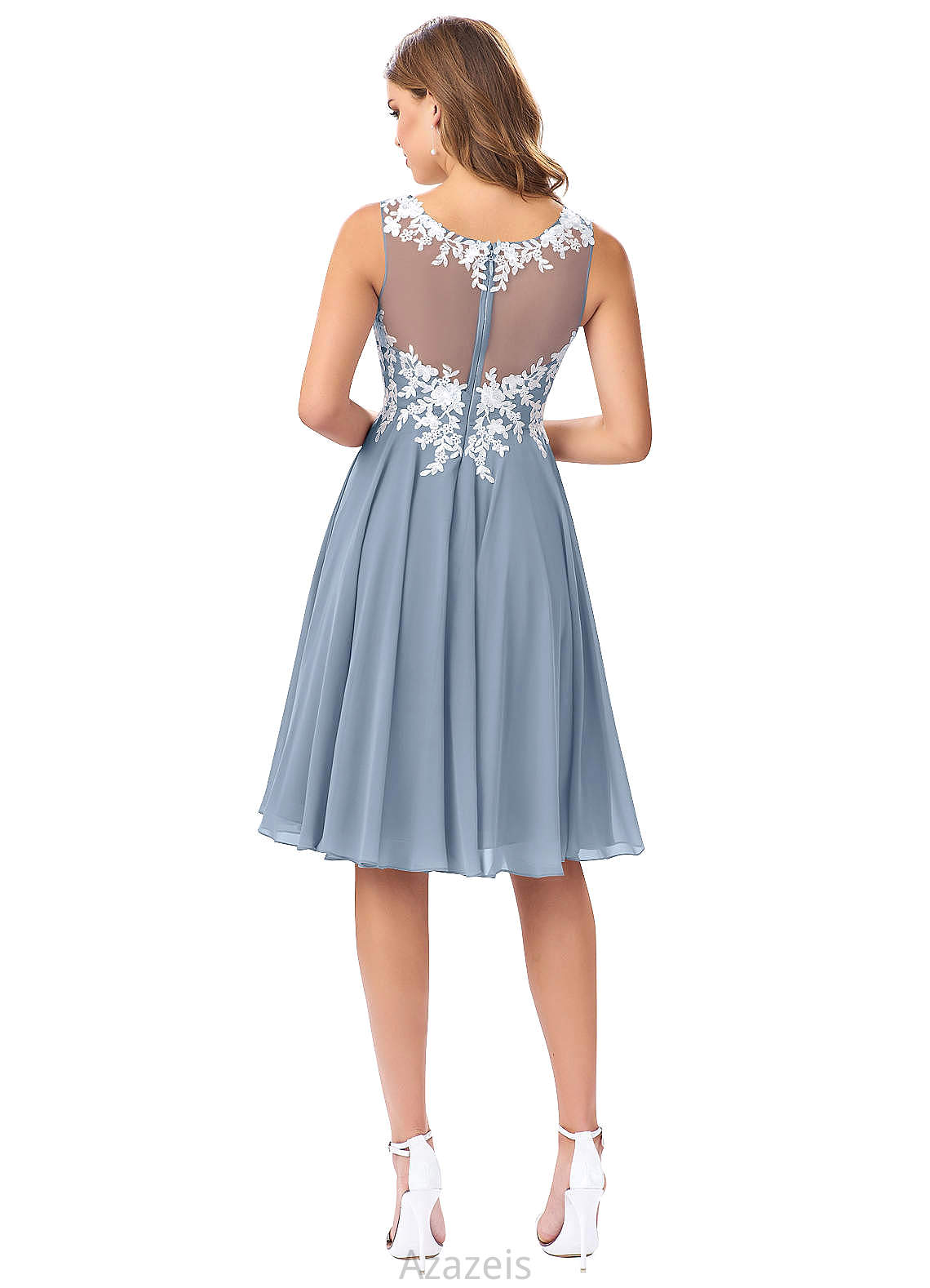 Marlene Floor Length V-Neck Sleeveless A-Line/Princess Natural Waist Bridesmaid Dresses