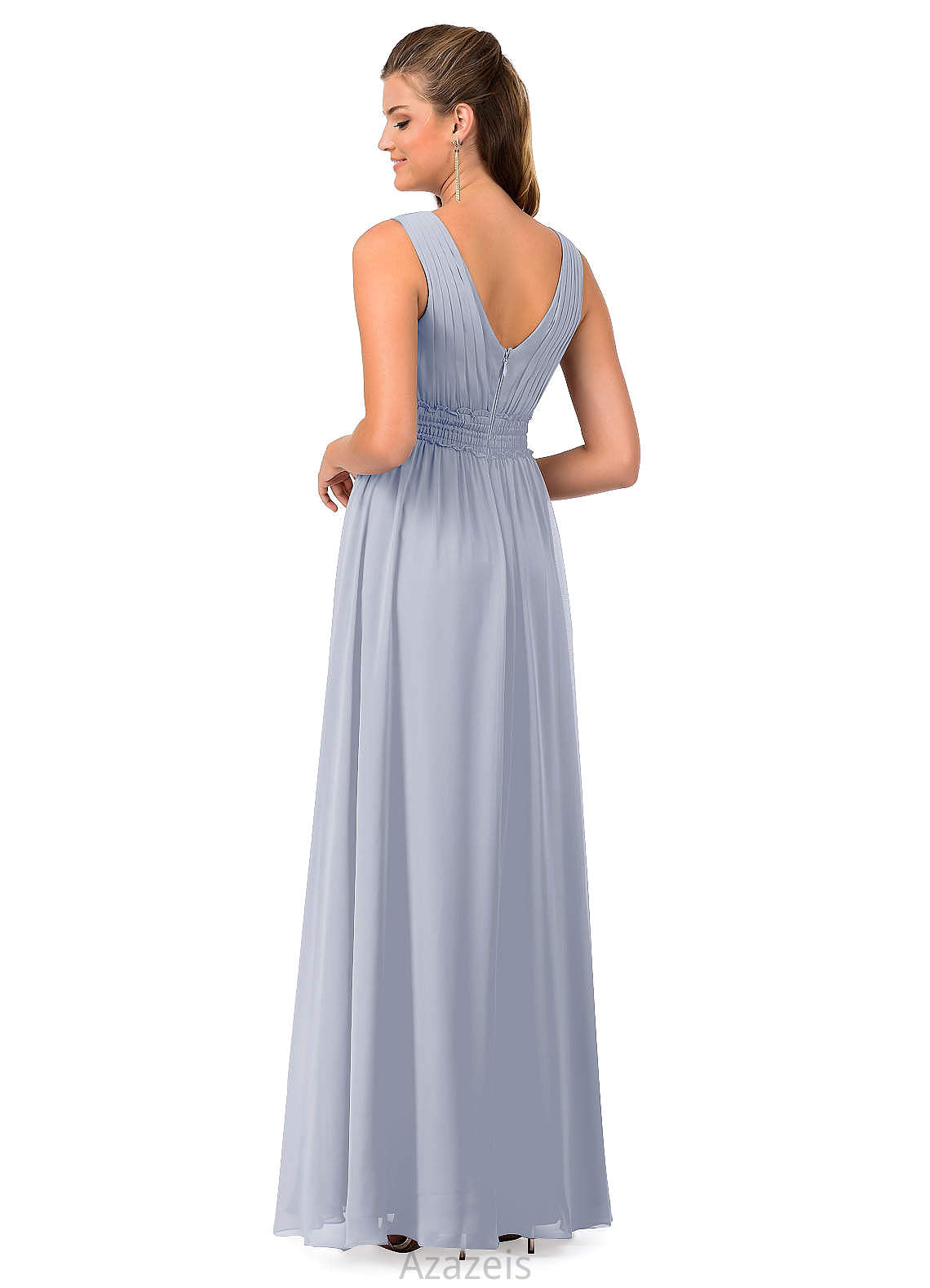 Nyla Sleeveless One Shoulder Natural Waist A-Line/Princess Floor Length Bridesmaid Dresses