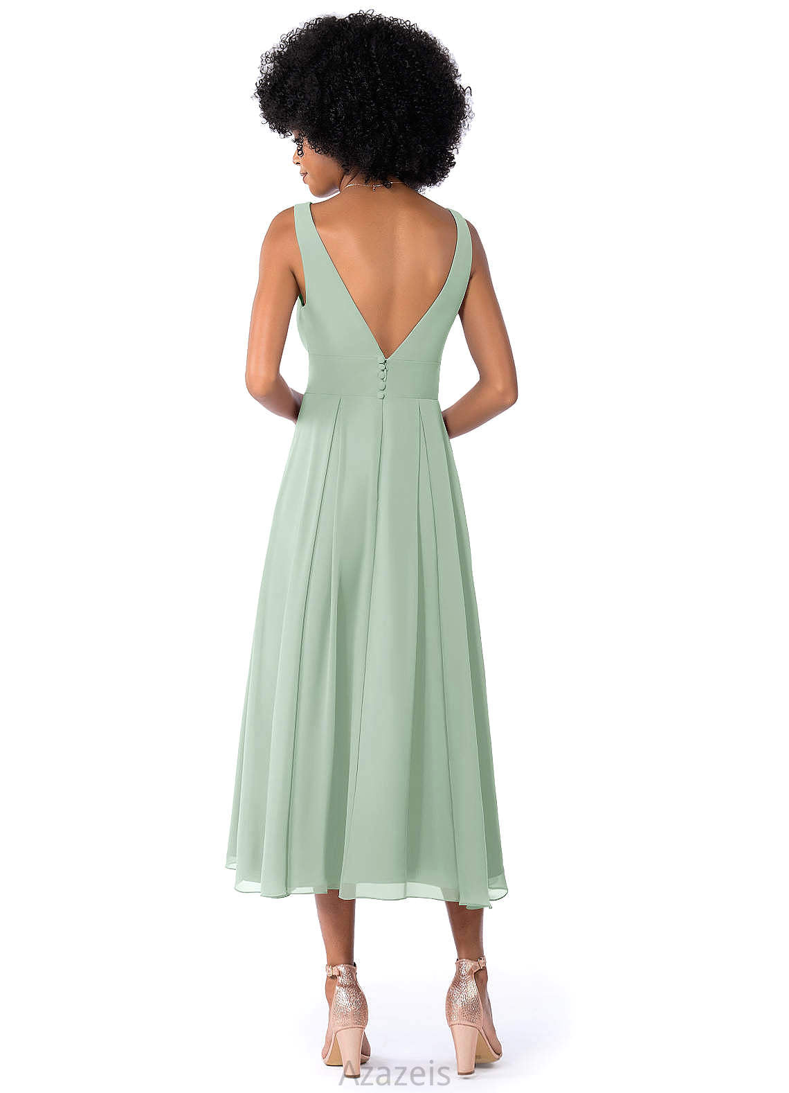 Hailie Floor Length Natural Waist Scoop Sleeveless A-Line/Princess Bridesmaid Dresses