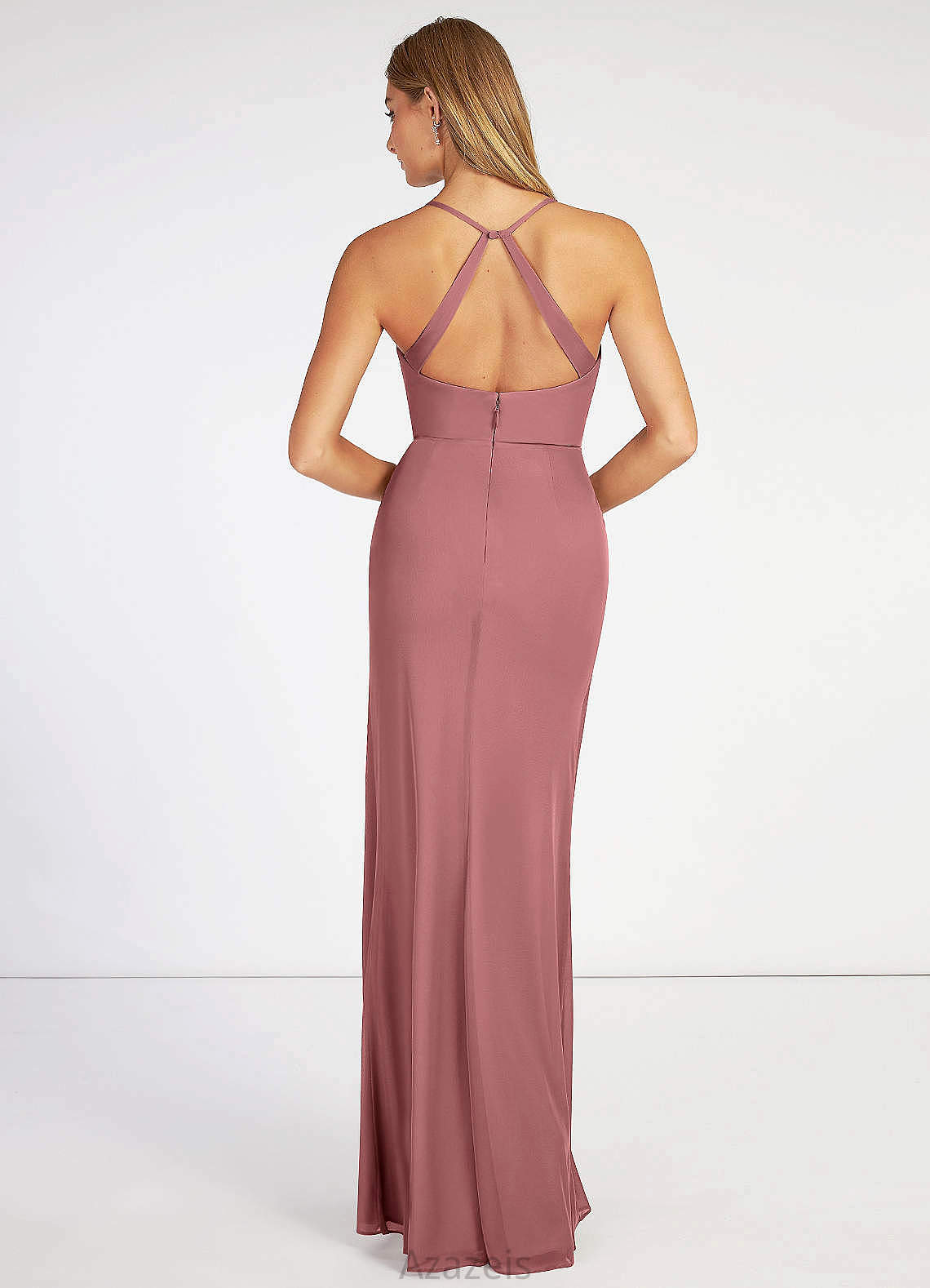Kaitlin Scoop Natural Waist Sleeveless A-Line/Princess Floor Length Bridesmaid Dresses
