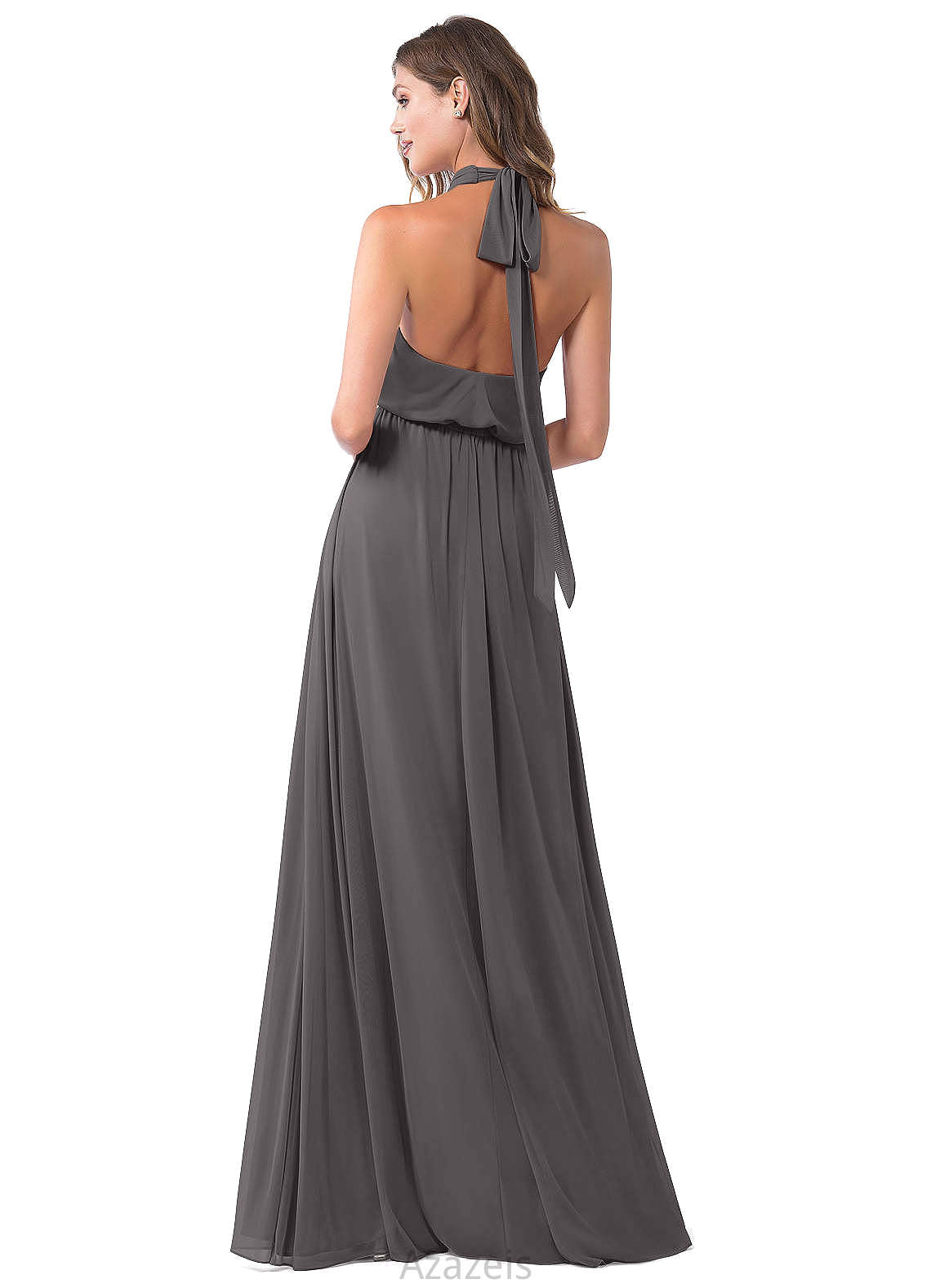 Addyson Floor Length V-Neck A-Line/Princess Natural Waist Sleeveless Bridesmaid Dresses