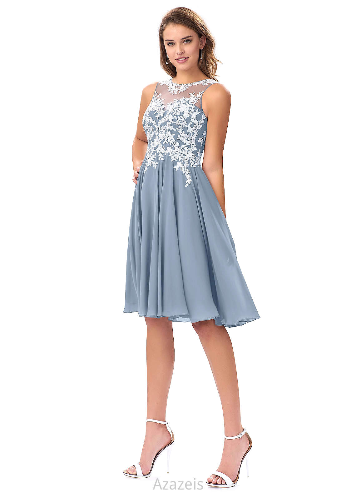 Marlene Floor Length V-Neck Sleeveless A-Line/Princess Natural Waist Bridesmaid Dresses