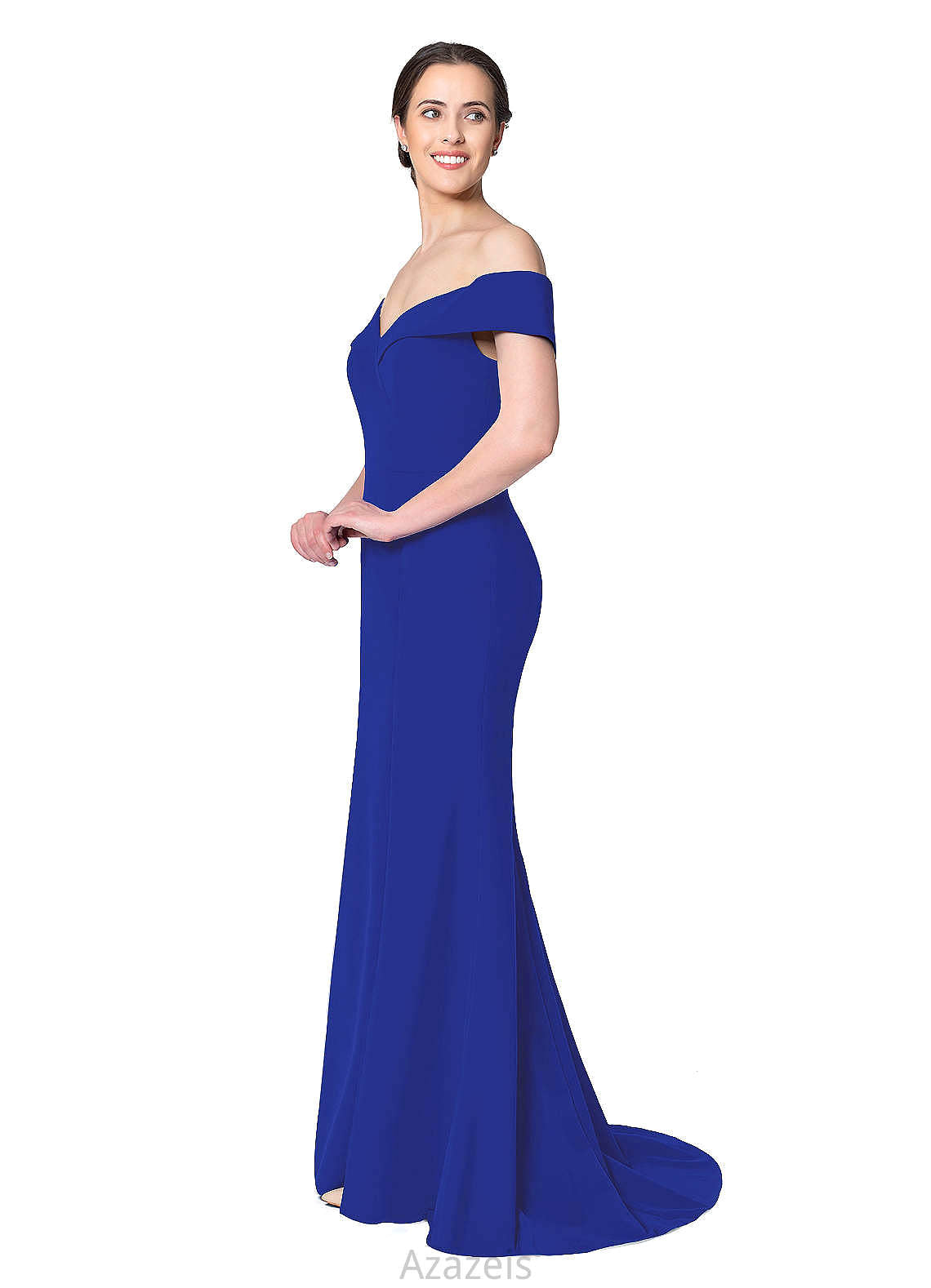 Karly Scoop A-Line/Princess Natural Waist Floor Length Sleeveless Bridesmaid Dresses