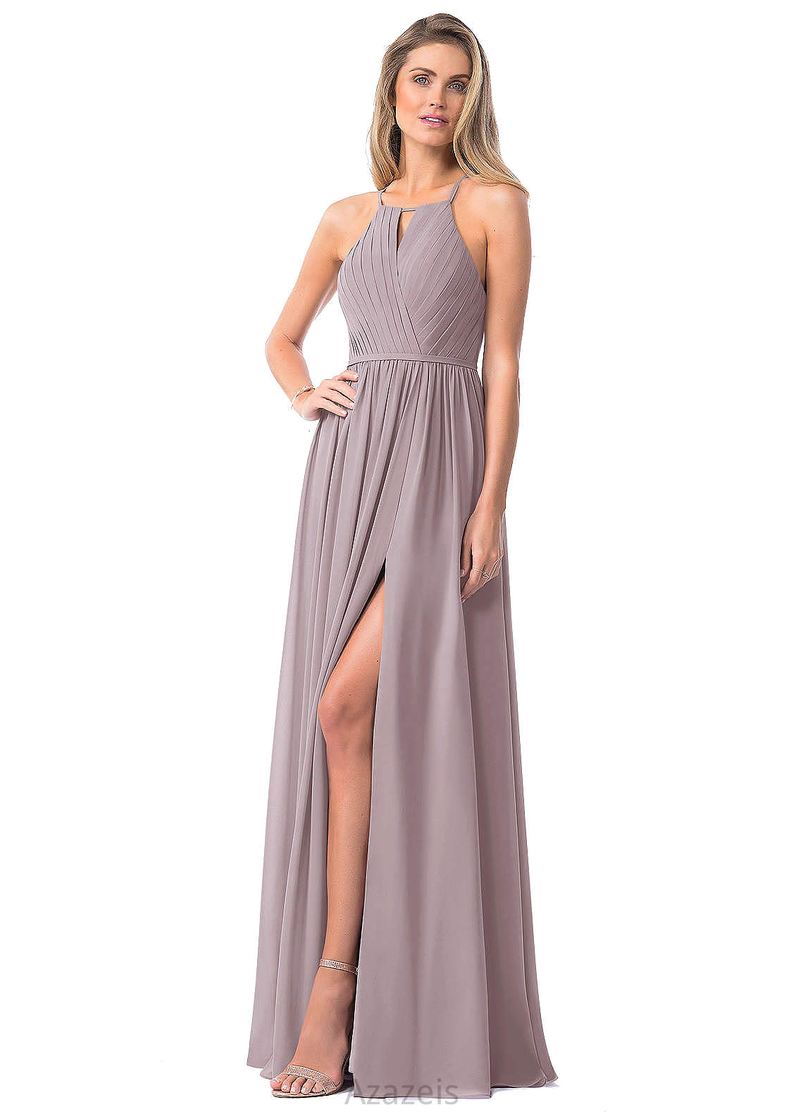 Sophie Sleeveless Scoop A-Line/Princess Floor Length Natural Waist Bridesmaid Dresses