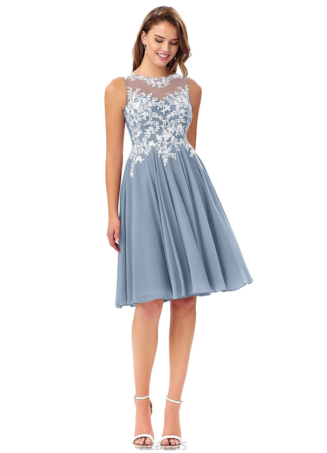 Marlene Floor Length V-Neck Sleeveless A-Line/Princess Natural Waist Bridesmaid Dresses
