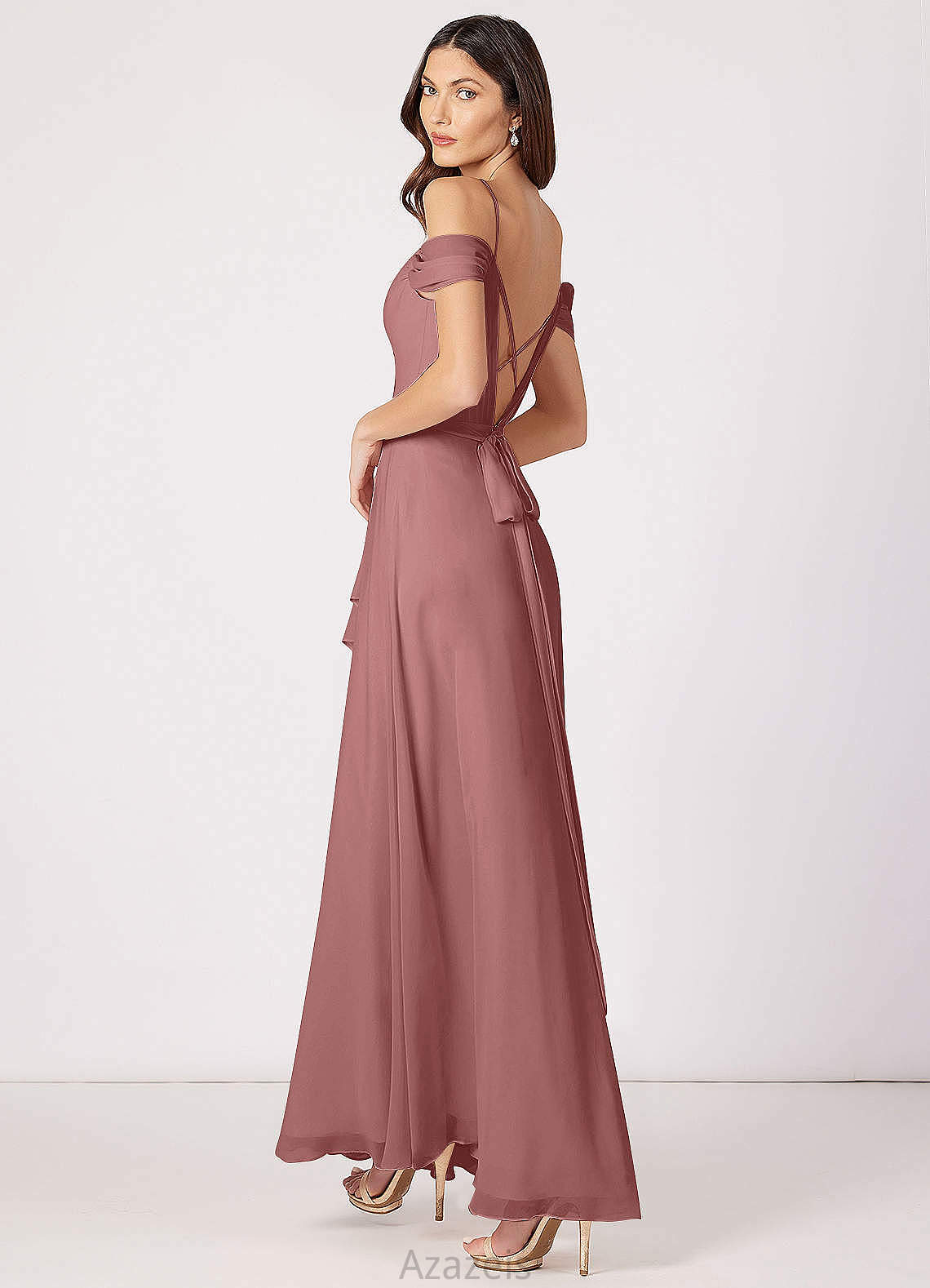 Siena Floor Length Sleeveless Natural Waist Spaghetti Staps A-Line/Princess Bridesmaid Dresses