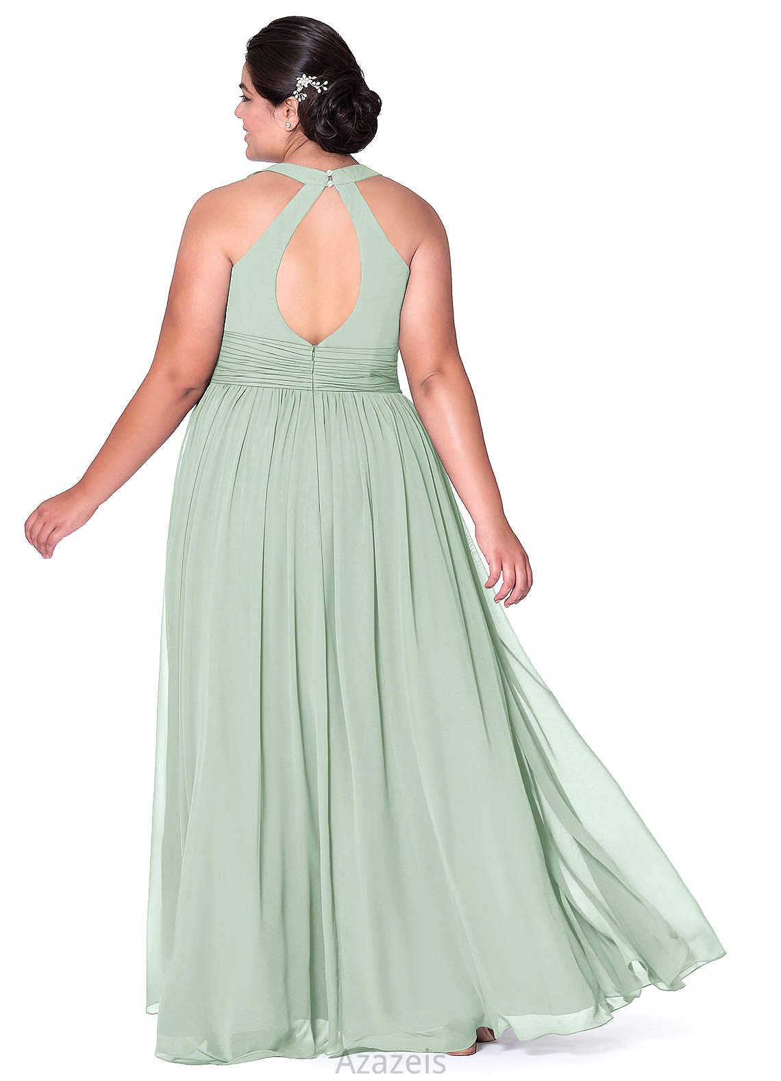 Livia Sleeveless Natural Waist A-Line/Princess Floor Length One Shoulder Bridesmaid Dresses