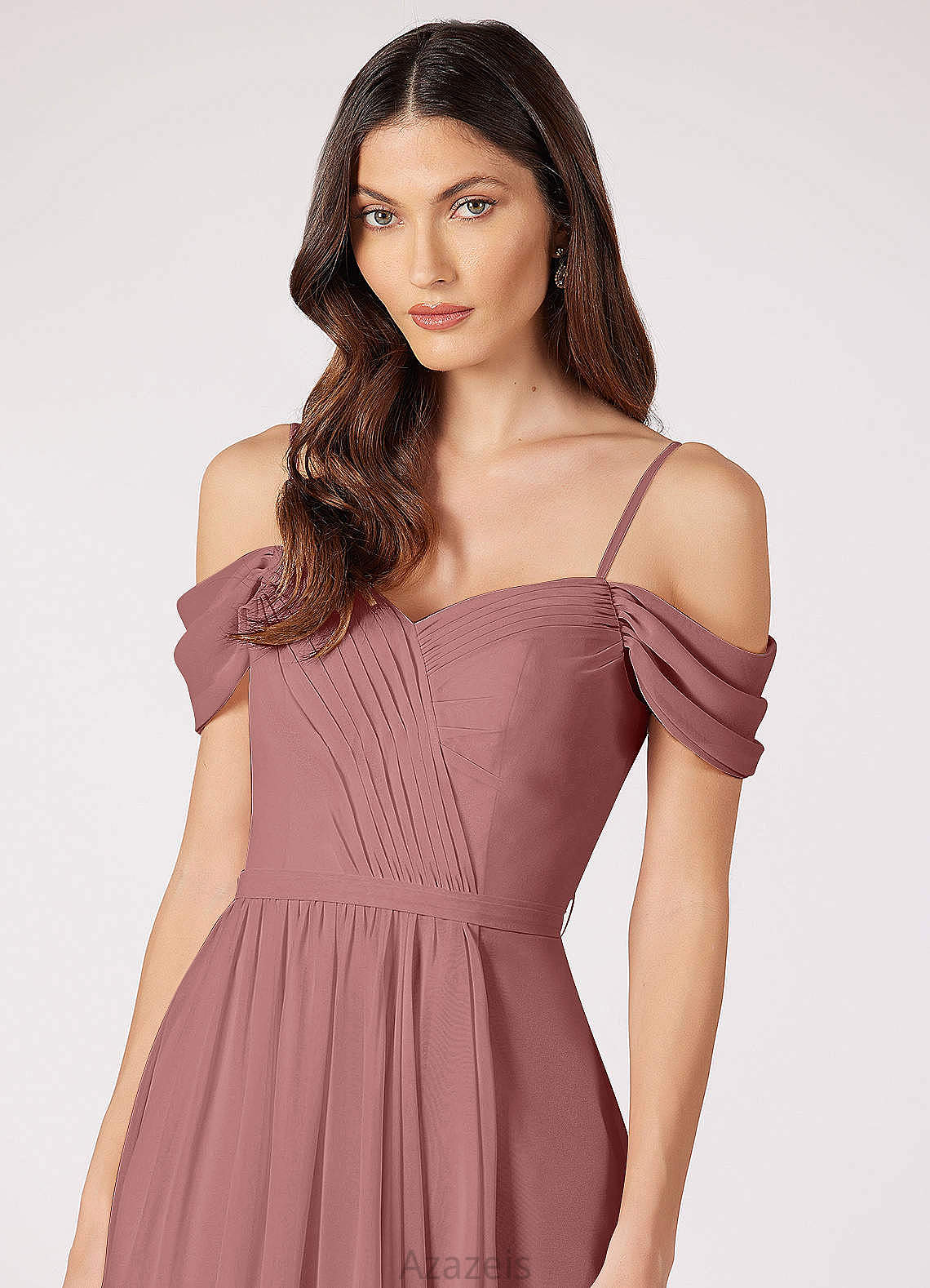 Siena Floor Length Sleeveless Natural Waist Spaghetti Staps A-Line/Princess Bridesmaid Dresses