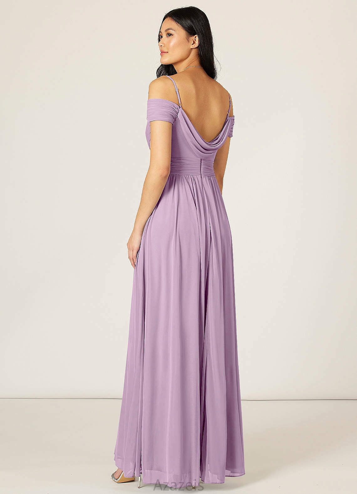 Lizeth Natural Waist V-Neck Sleeveless A-Line/Princess Floor Length Bridesmaid Dresses
