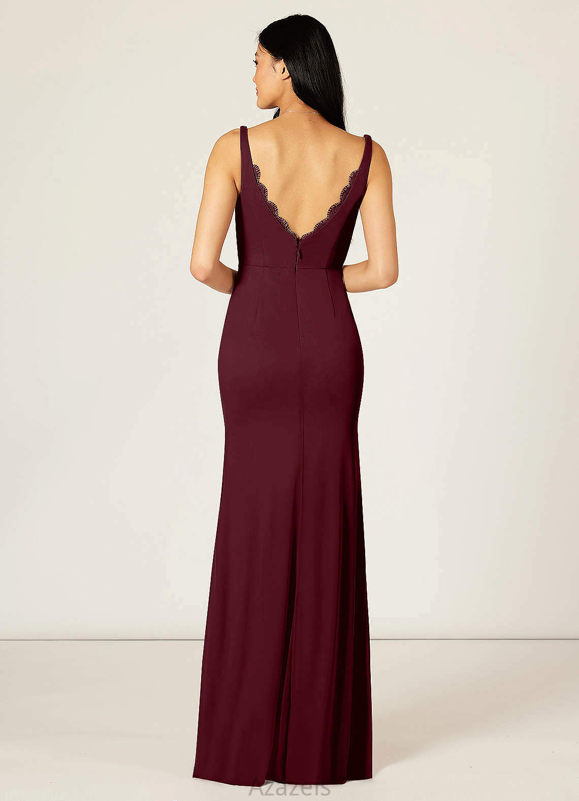 Cherish Natural Waist Sleeveless Floor Length Spaghetti Staps A-Line/Princess Bridesmaid Dresses