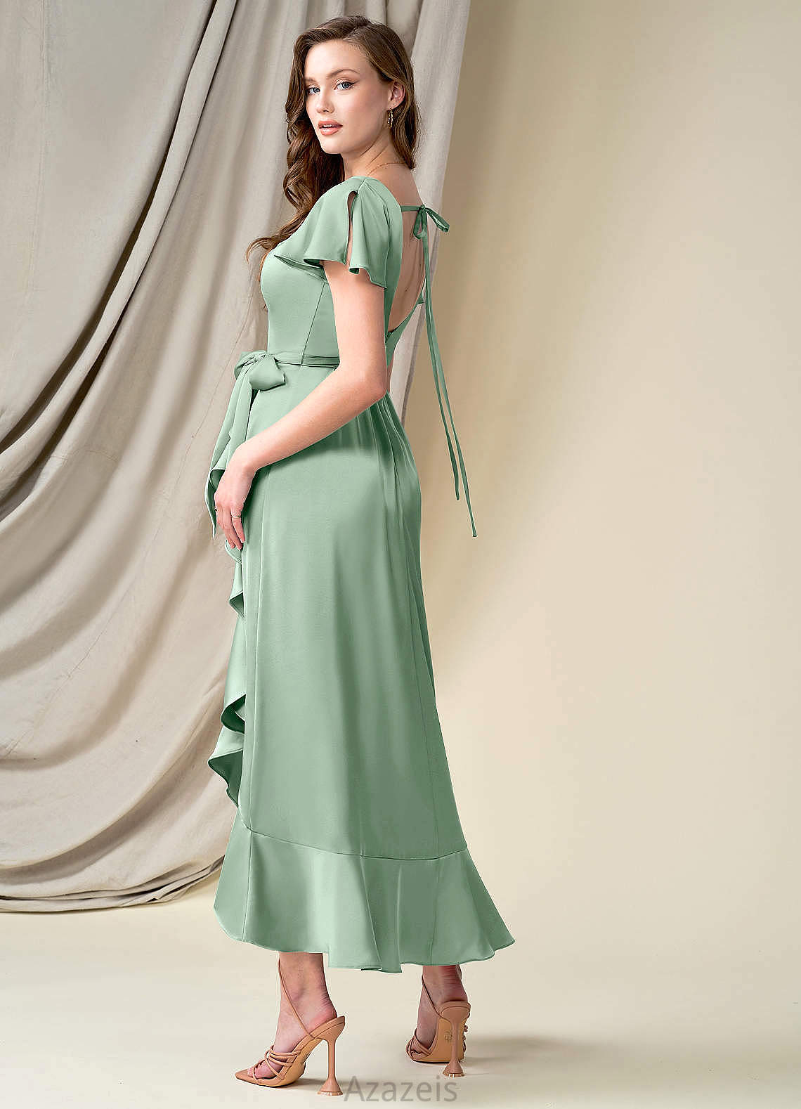 Karen Natural Waist Sleeveless Scoop Floor Length A-Line/Princess Bridesmaid Dresses
