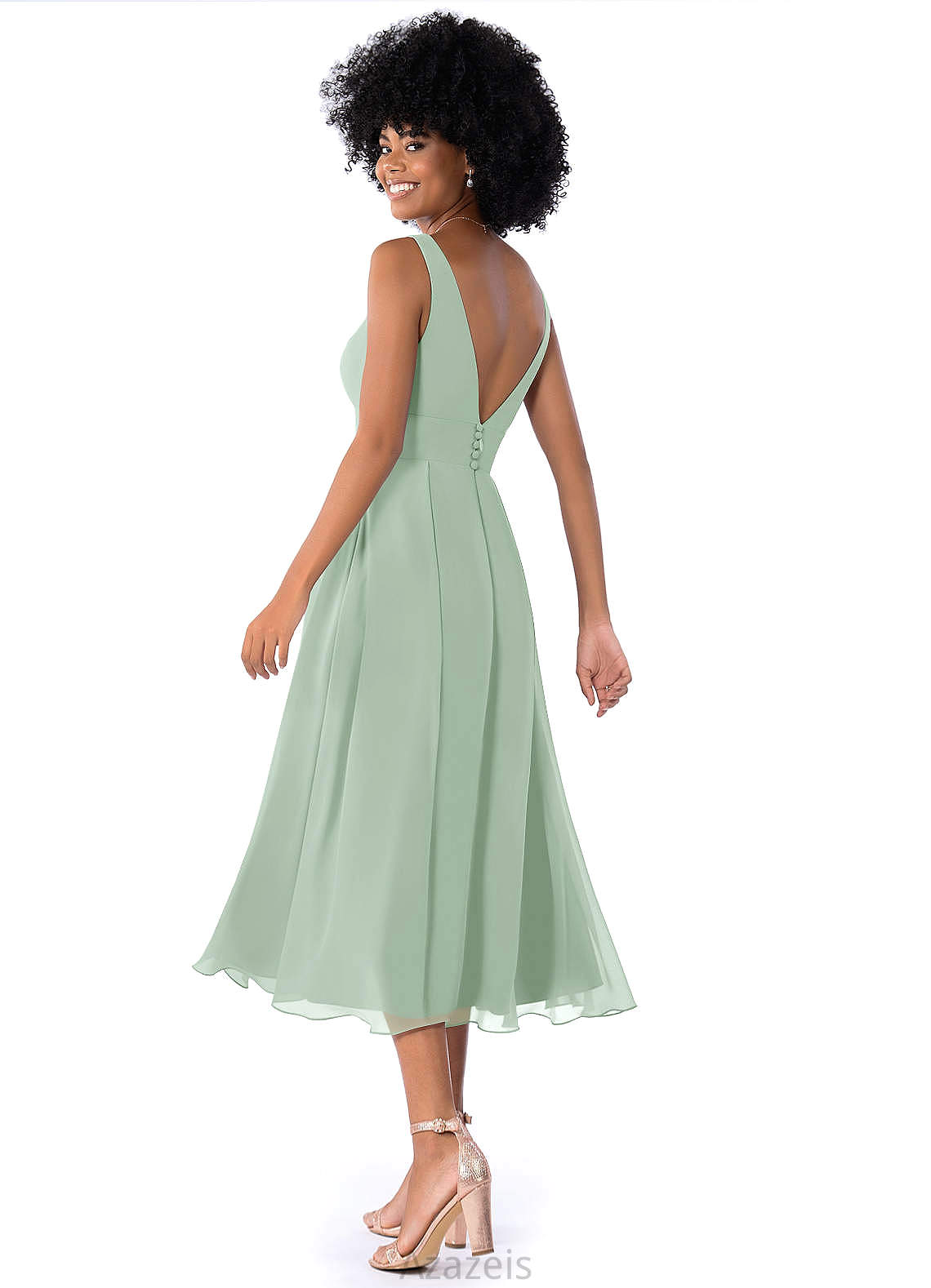 Hailie Floor Length Natural Waist Scoop Sleeveless A-Line/Princess Bridesmaid Dresses