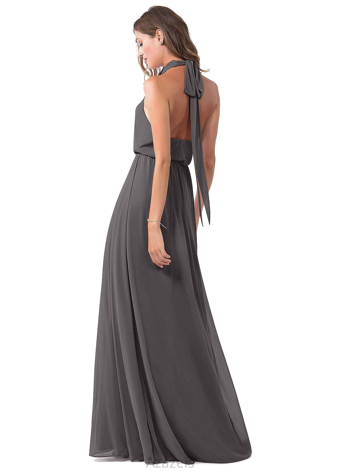 Addyson Floor Length V-Neck A-Line/Princess Natural Waist Sleeveless Bridesmaid Dresses