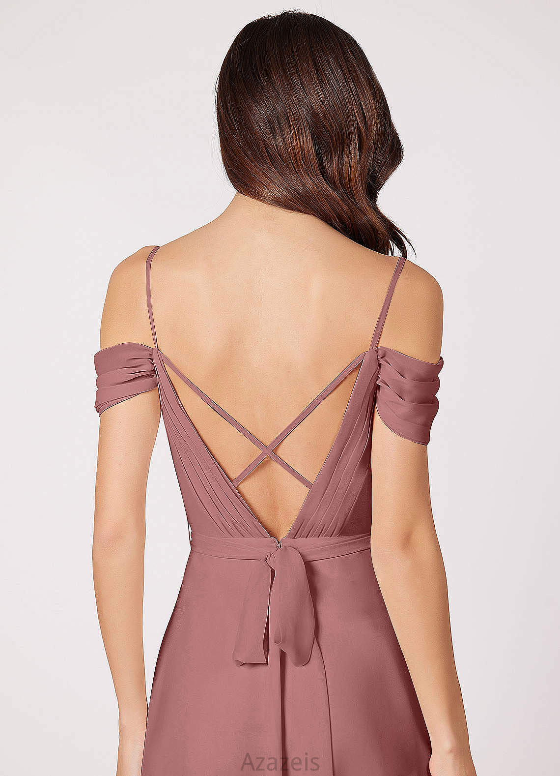Siena Floor Length Sleeveless Natural Waist Spaghetti Staps A-Line/Princess Bridesmaid Dresses