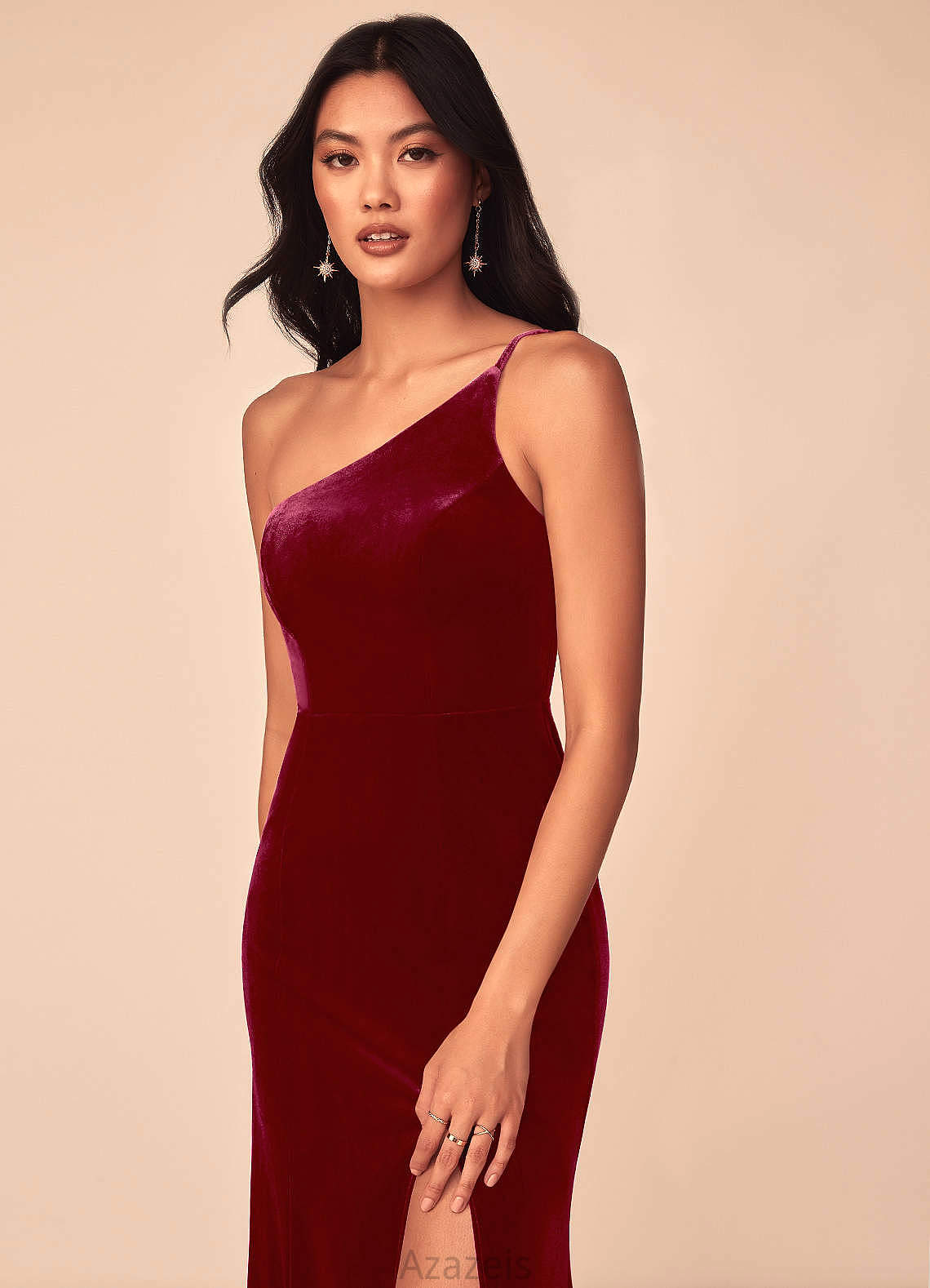 Nathalia Off The Shoulder Floor Length Natural Waist Bridesmaid Dresses