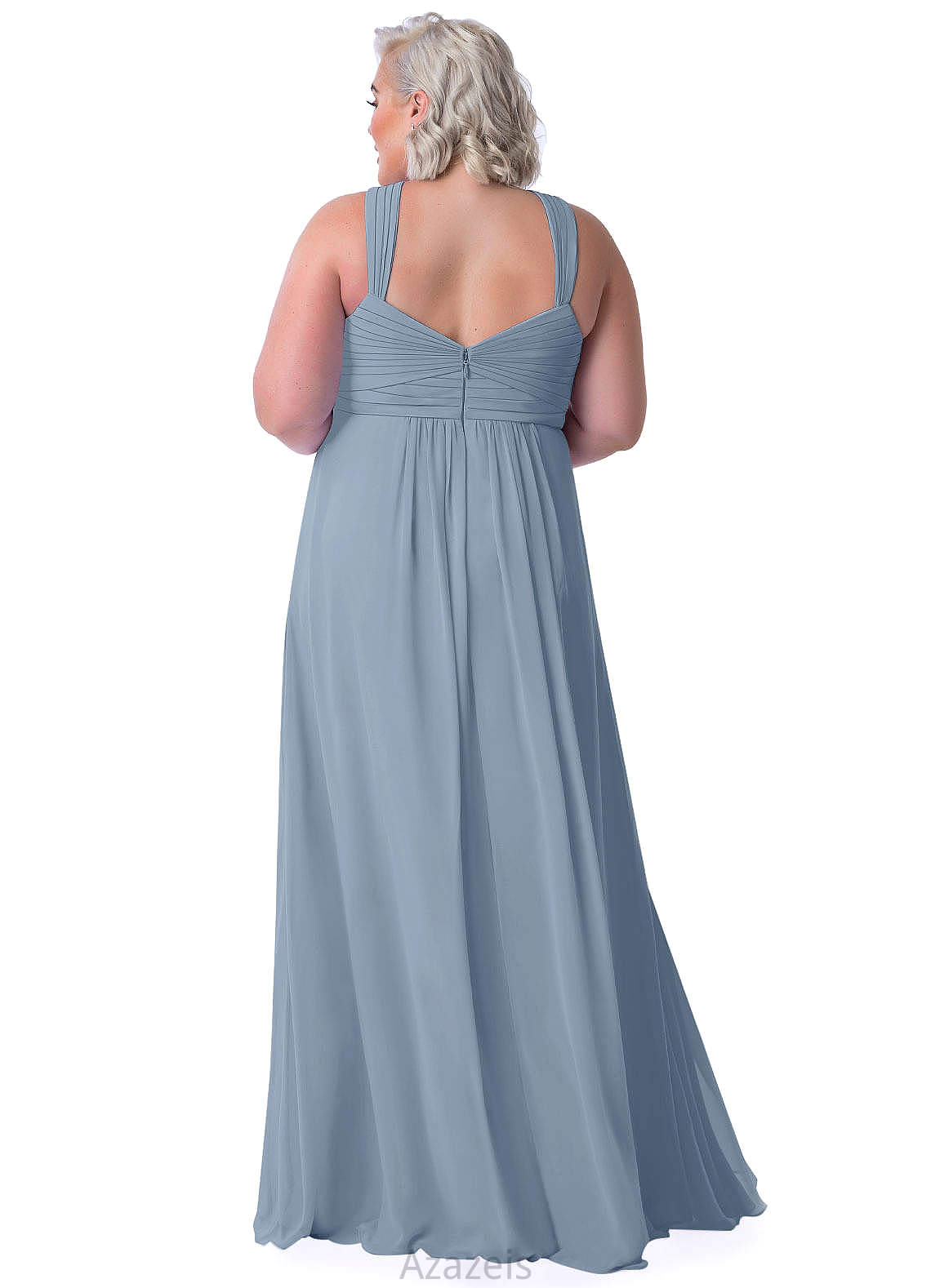 Alisa Natural Waist A-Line/Princess Floor Length Sleeveless Scoop Bridesmaid Dresses