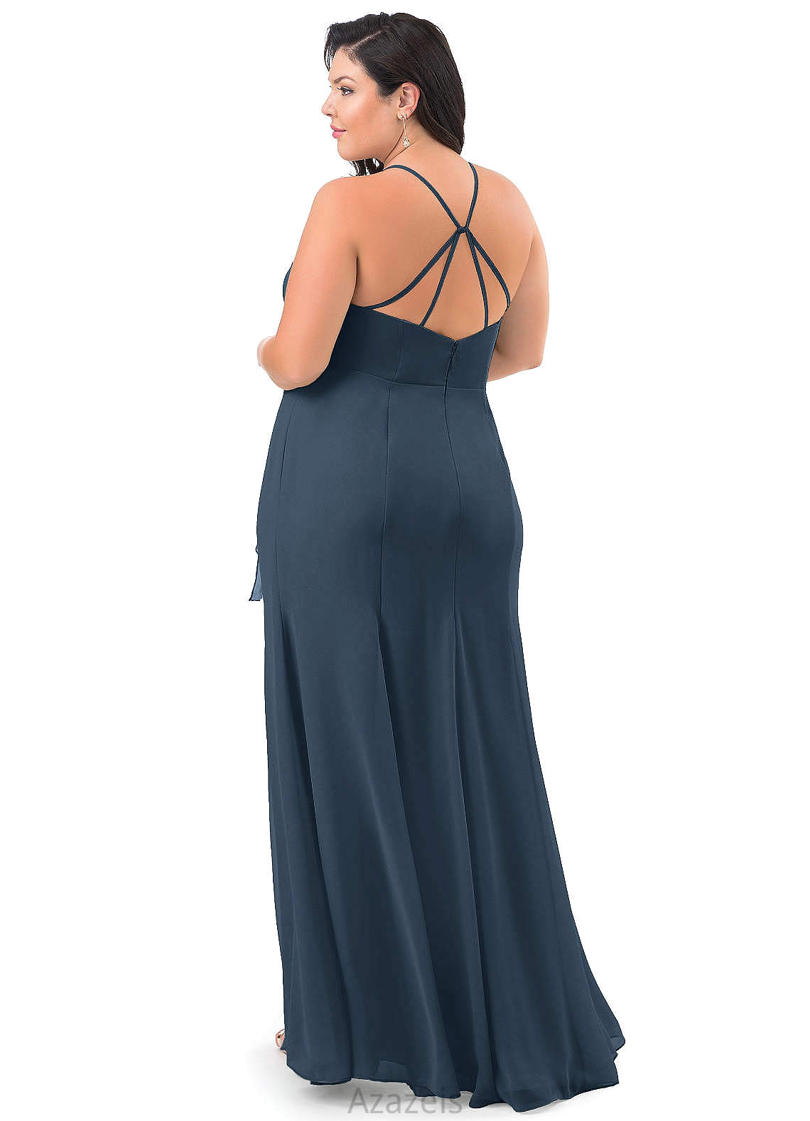 Adrienne Short Sleeves V-Neck A-Line/Princess Floor Length Natural Waist Bridesmaid Dresses