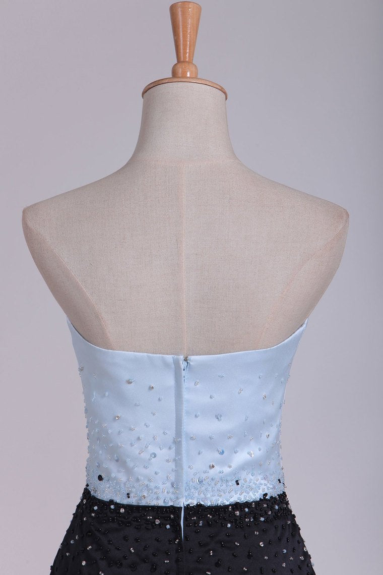Column Sweetheart Cocktail Dresses With Beading Short/Mini