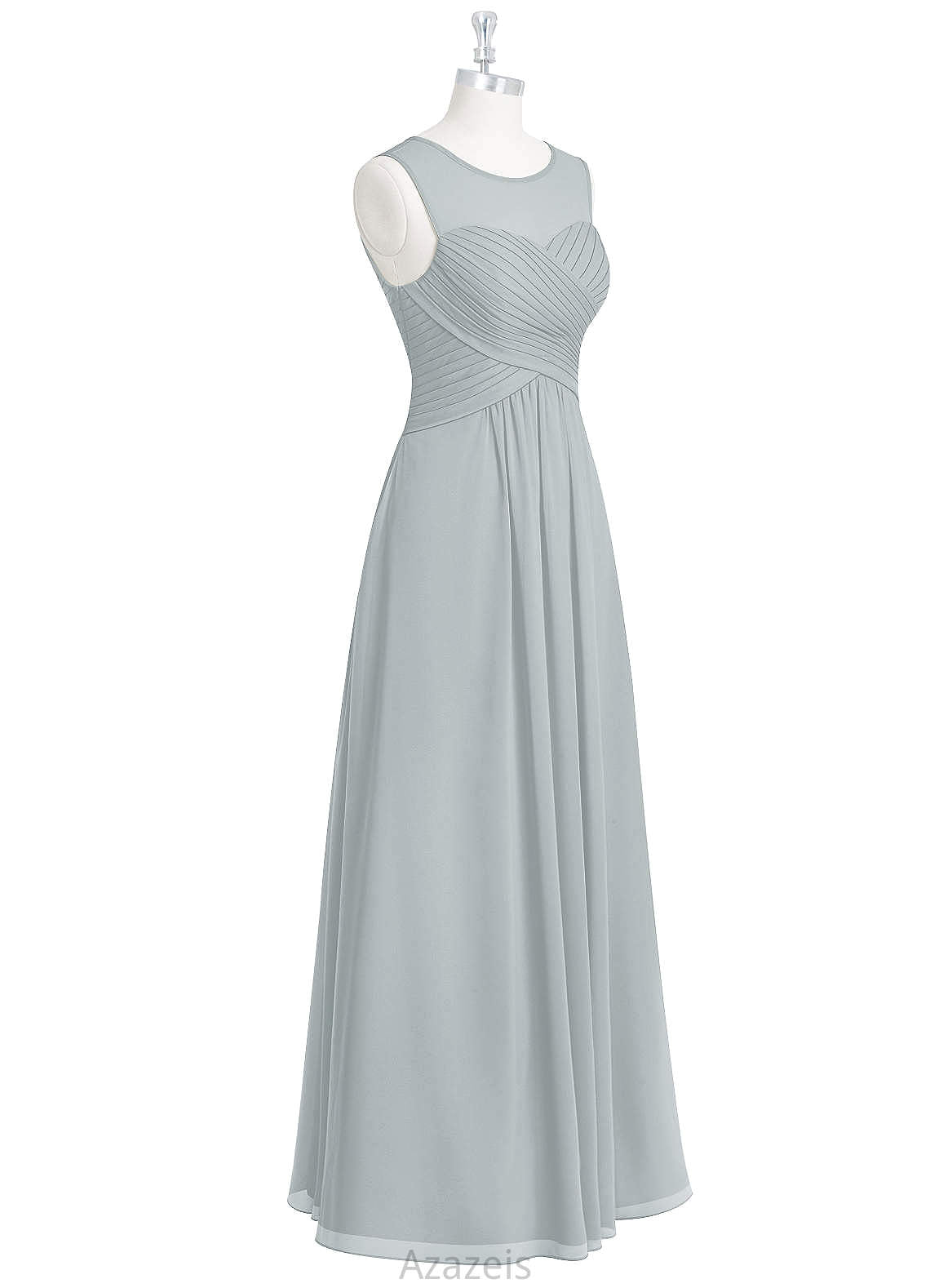 Alisa A-Line/Princess Sleeveless Natural Waist Tea Length Scoop Bridesmaid Dresses
