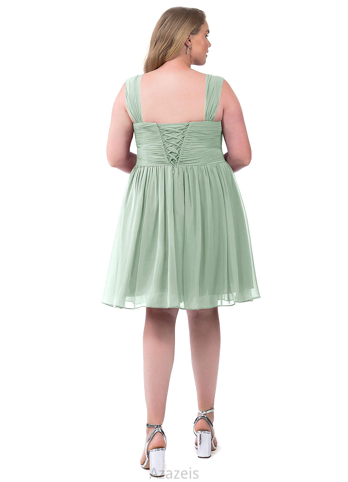 Aliana Sleeveless A-Line/Princess Natural Waist V-Neck Floor Length Bridesmaid Dresses