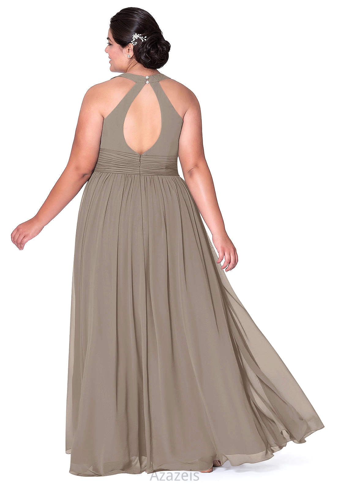 Emma V-Neck A-Line/Princess Natural Waist Floor Length Bridesmaid Dresses