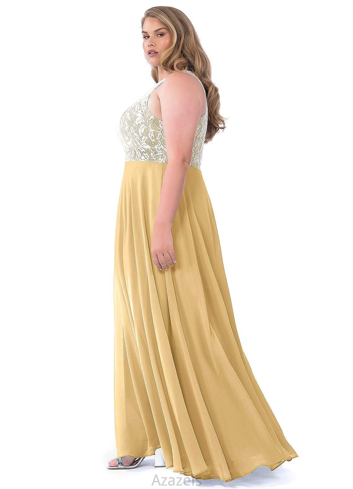 Elisa Natural Waist Floor Length A-Line/Princess V-Neck Sleeveless Bridesmaid Dresses