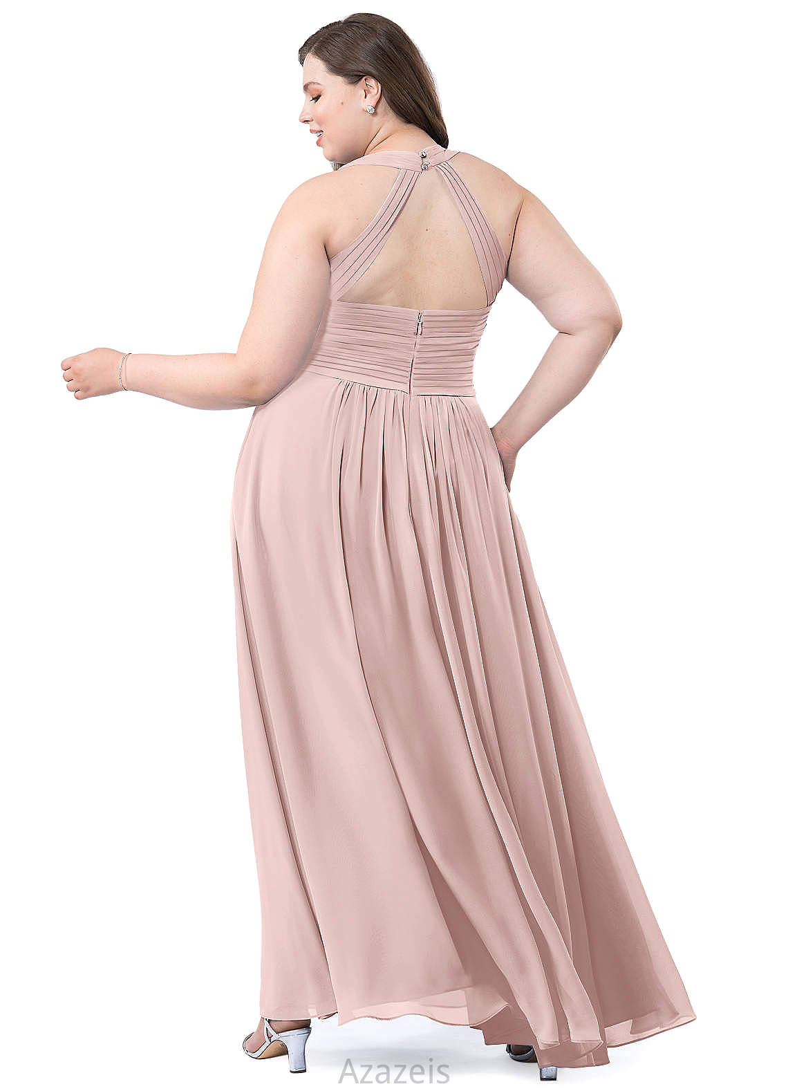 Yaritza Floor Length V-Neck Sleeveless A-Line/Princess Natural Waist Bridesmaid Dresses