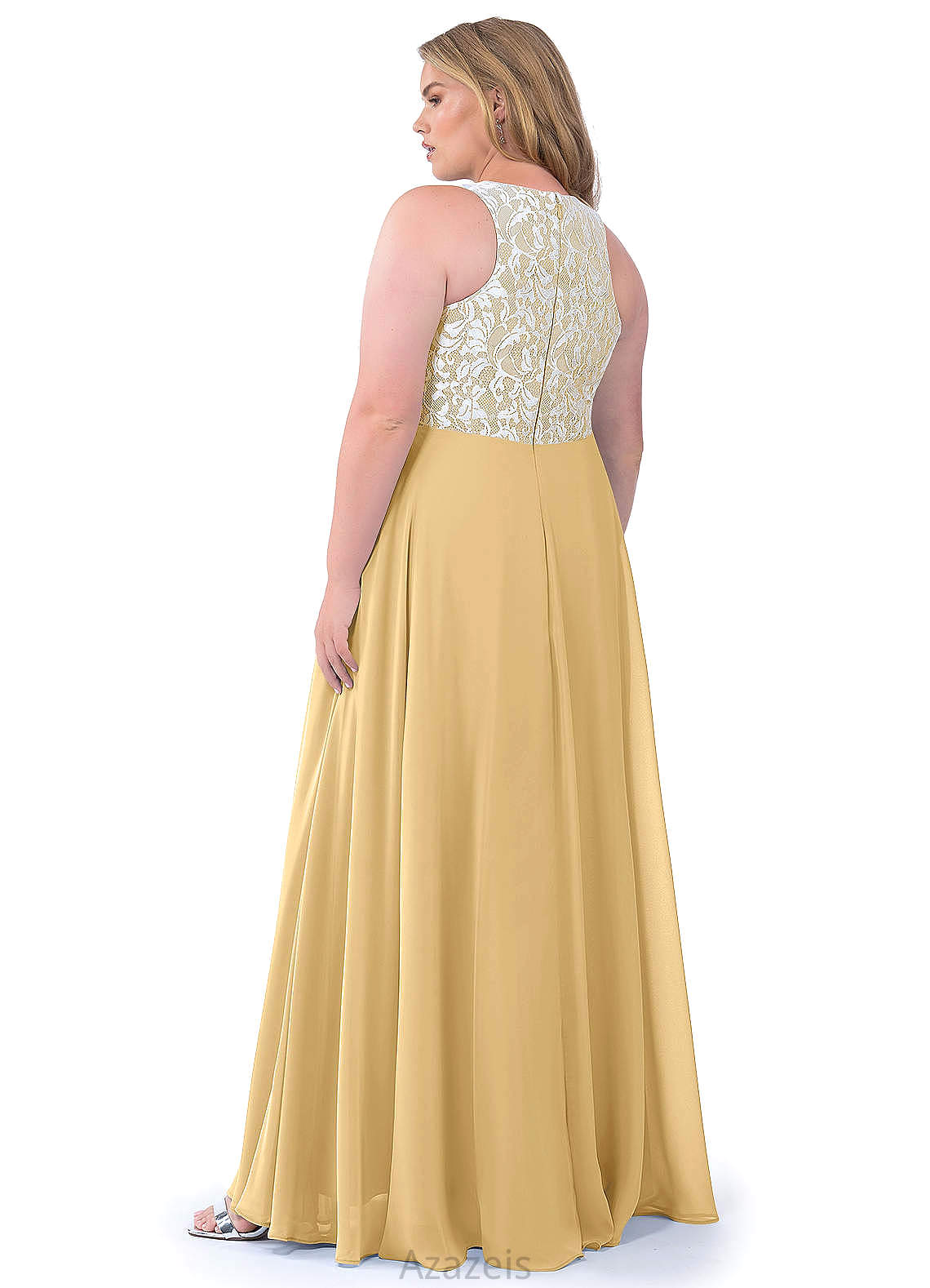 Elisa Natural Waist Floor Length A-Line/Princess V-Neck Sleeveless Bridesmaid Dresses