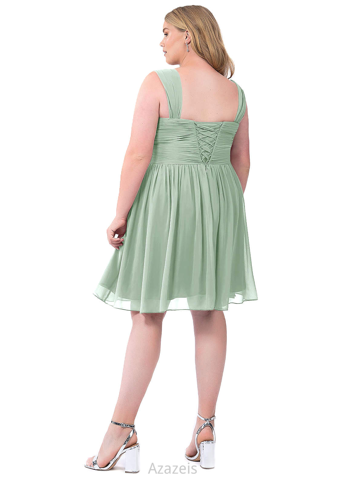 Aliana Sleeveless A-Line/Princess Natural Waist V-Neck Floor Length Bridesmaid Dresses