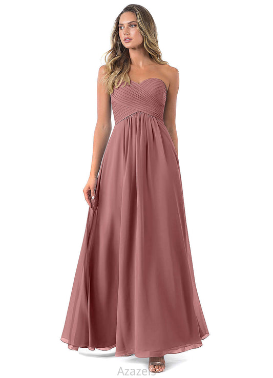 Elena Natural Waist Floor Length Spaghetti Staps A-Line/Princess Sleeveless Bridesmaid Dresses