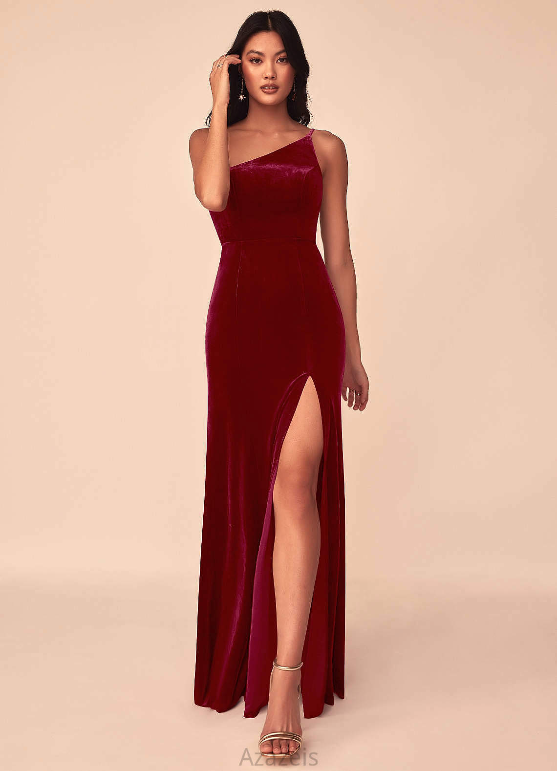 Nathalia Off The Shoulder Floor Length Natural Waist Bridesmaid Dresses