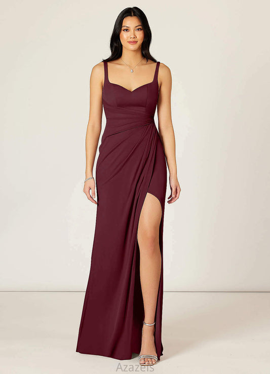 Cherish Natural Waist Sleeveless Floor Length Spaghetti Staps A-Line/Princess Bridesmaid Dresses