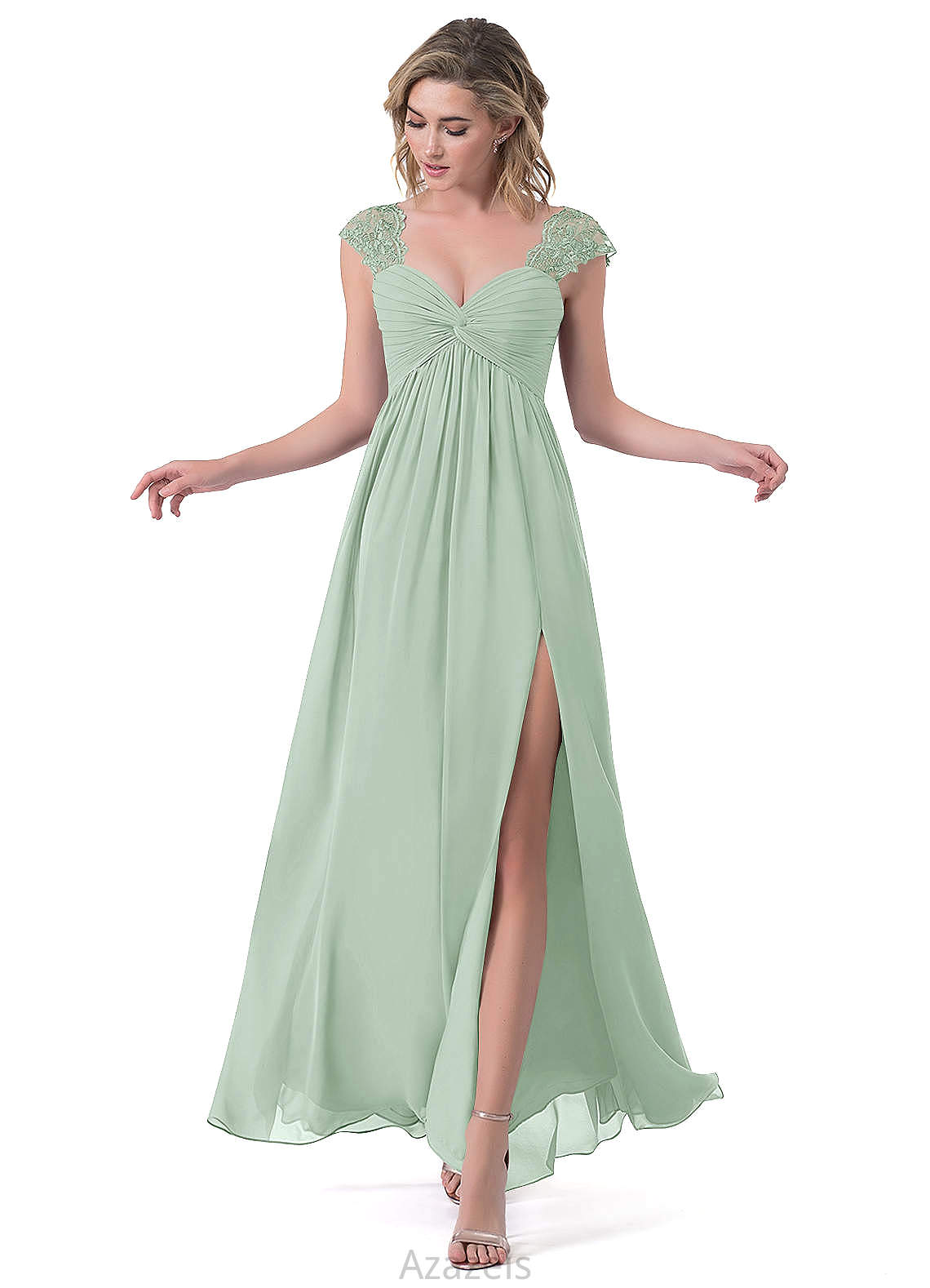 Averie Sleeveless Scoop Natural Waist Floor Length A-Line/Princess Bridesmaid Dresses