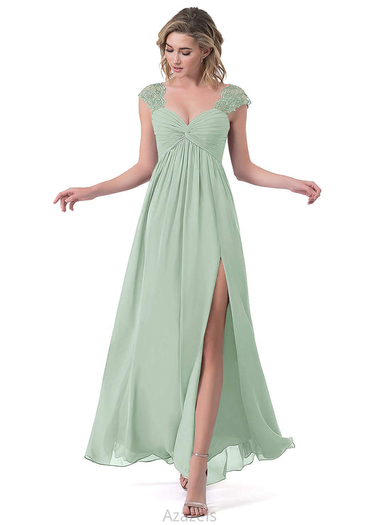 Averie Sleeveless Scoop Natural Waist Floor Length A-Line/Princess Bridesmaid Dresses