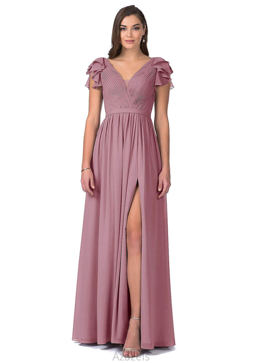Danna Natural Waist Scoop Sleeveless Trumpet/Mermaid Floor Length Bridesmaid Dresses