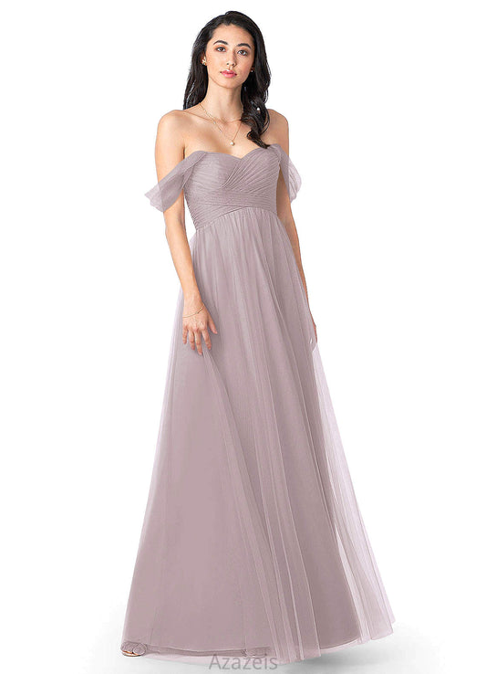 Ali Floor Length Sleeveless Spaghetti Staps Natural Waist A-Line/Princess Bridesmaid Dresses
