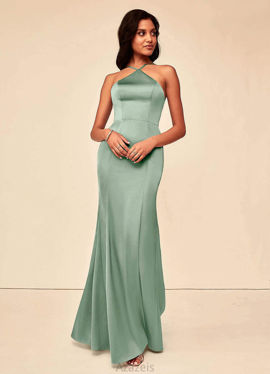 Madalynn Natural Waist V-Neck A-Line/Princess Floor Length Sleeveless Bridesmaid Dresses