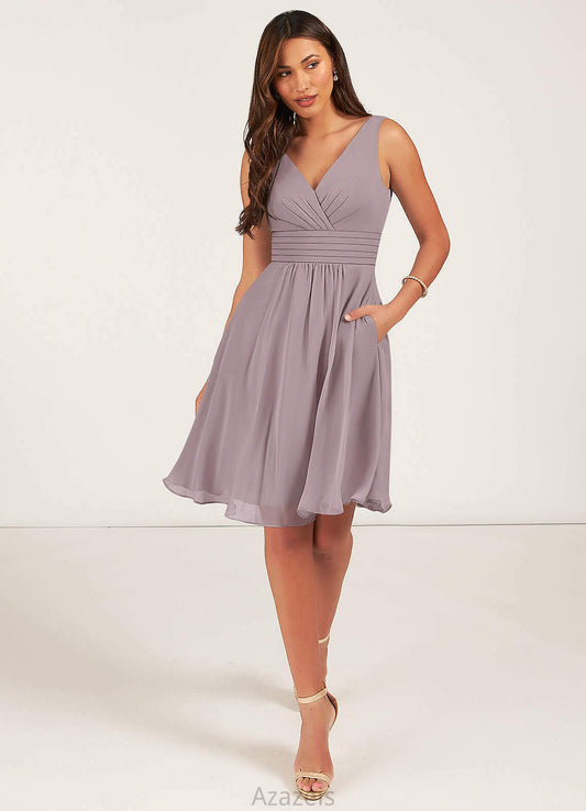 Kira A-Line/Princess Natural Waist Floor Length Halter Sleeveless Bridesmaid Dresses