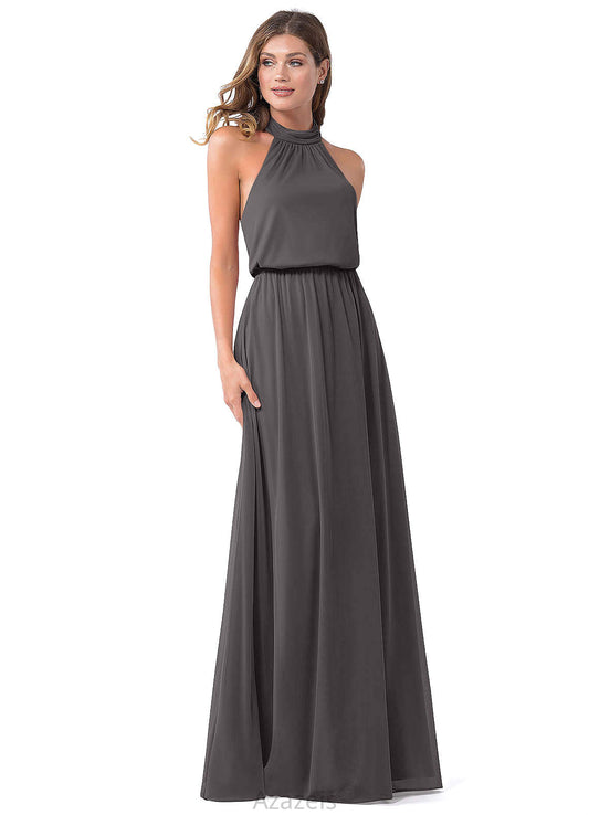 Addyson Floor Length V-Neck A-Line/Princess Natural Waist Sleeveless Bridesmaid Dresses